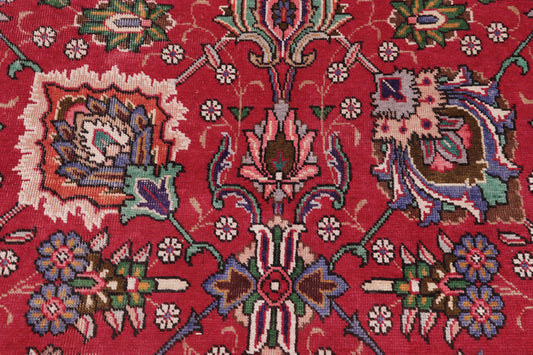 handmade Transitional Tabriz Red Blue Hand Knotted RECTANGLE 100% WOOL area rug 10' x 15'