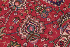 Traditional handmade Persian vintage distressed Red Blue Hand Knotted RECTANGLE 100% WOOL area rug 10 x 15