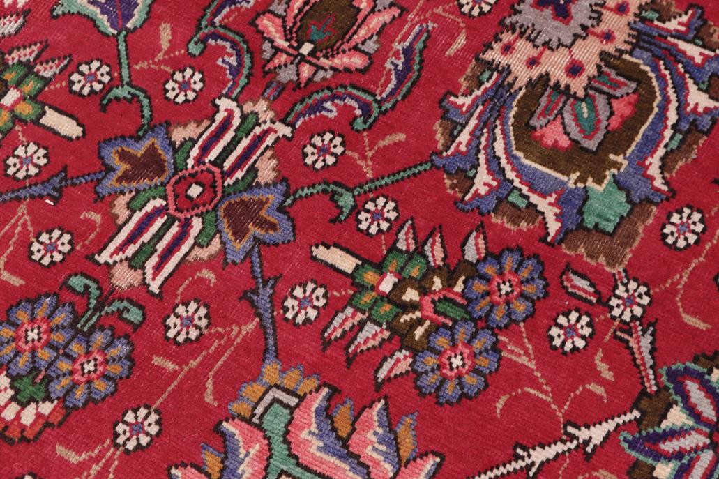 Traditional handmade Persian vintage distressed Red Blue Hand Knotted RECTANGLE 100% WOOL area rug 10 x 15