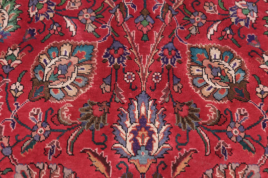 handmade Transitional Tabriz Red Purple Hand Knotted RECTANGLE 100% WOOL area rug 10' x 13'