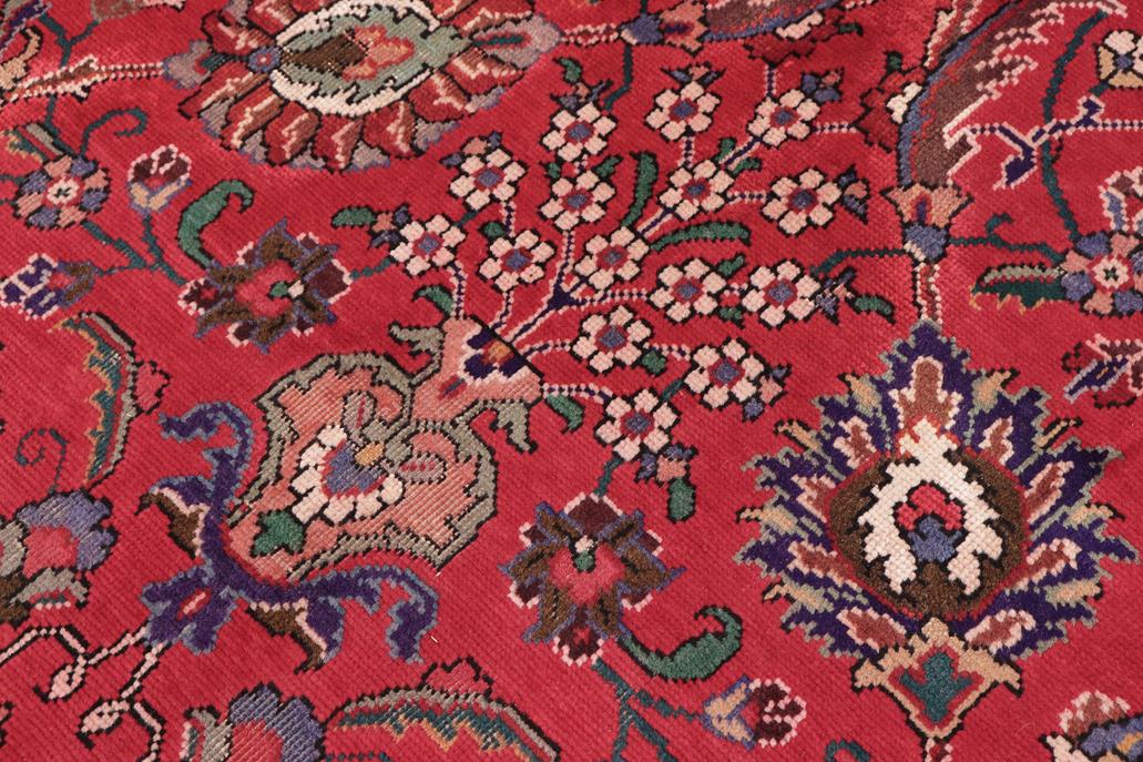 Traditional handmade Persian vintage distressed Red Purple Hand Knotted RECTANGLE 100% WOOL area rug 10 x 13