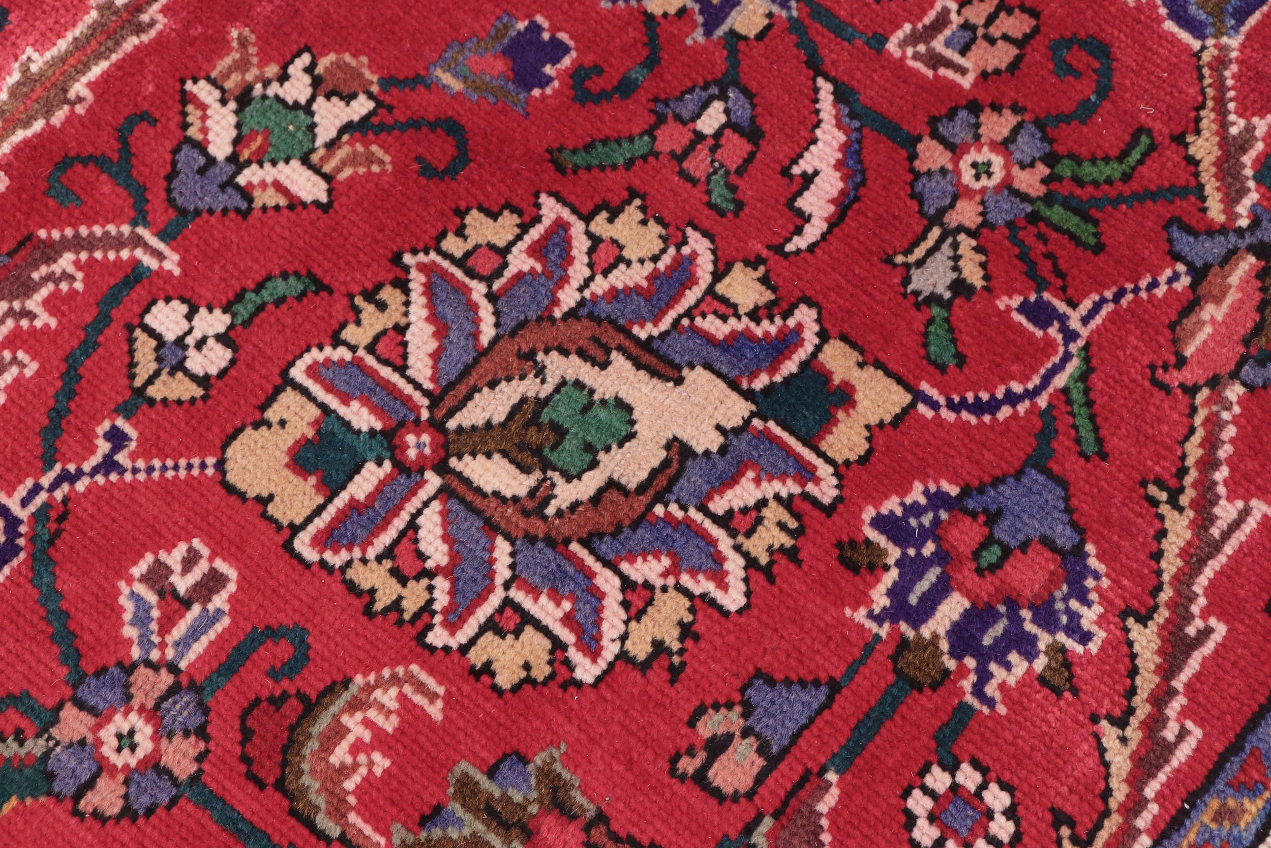 handmade Transitional Tabriz Red Purple Hand Knotted RECTANGLE 100% WOOL area rug 10' x 13'