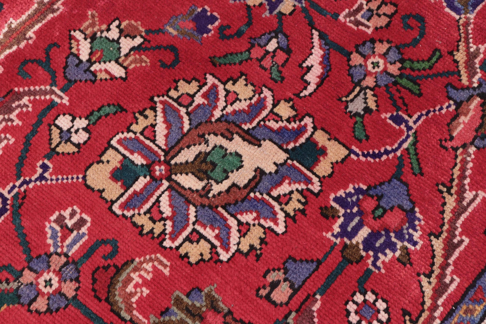 handmade Transitional Tabriz Red Purple Hand Knotted RECTANGLE 100% WOOL area rug 10' x 13'