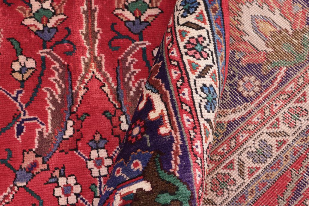 Traditional handmade Persian vintage distressed Red Purple Hand Knotted RECTANGLE 100% WOOL area rug 10 x 13