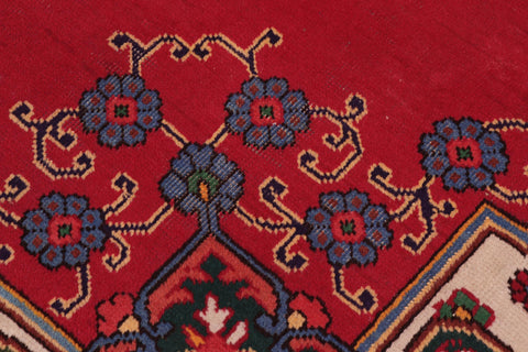 handmade Vintage Tabriz Red Blue Hand Knotted RECTANGLE 100% WOOL area rug 10' x 13'