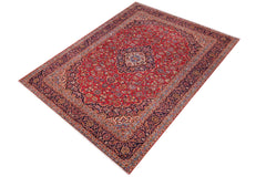 handmade Traditional Kashan Red Purple Hand Knotted RECTANGLE 100% WOOL area rug 10 x 13