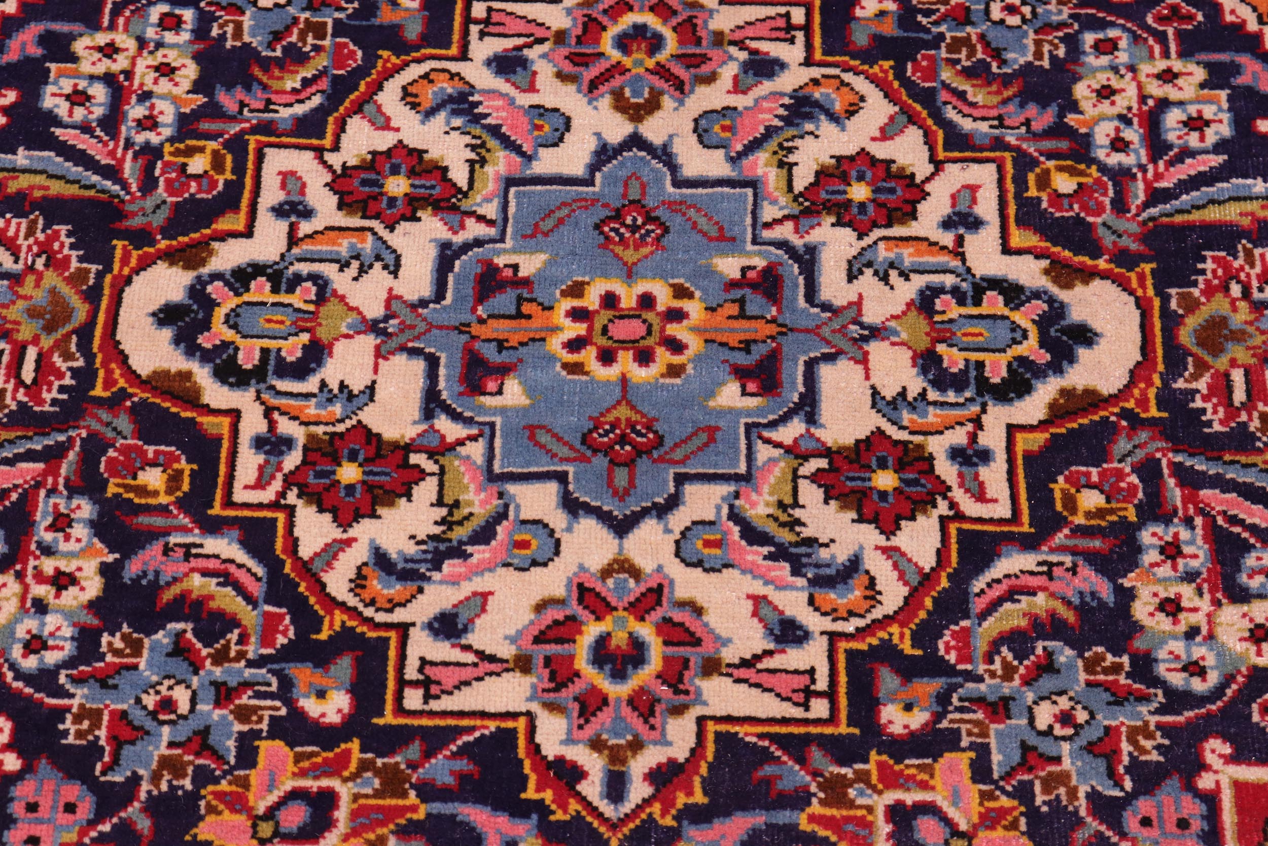 handmade Traditional Kashan Red Purple Hand Knotted RECTANGLE 100% WOOL area rug 10 x 13