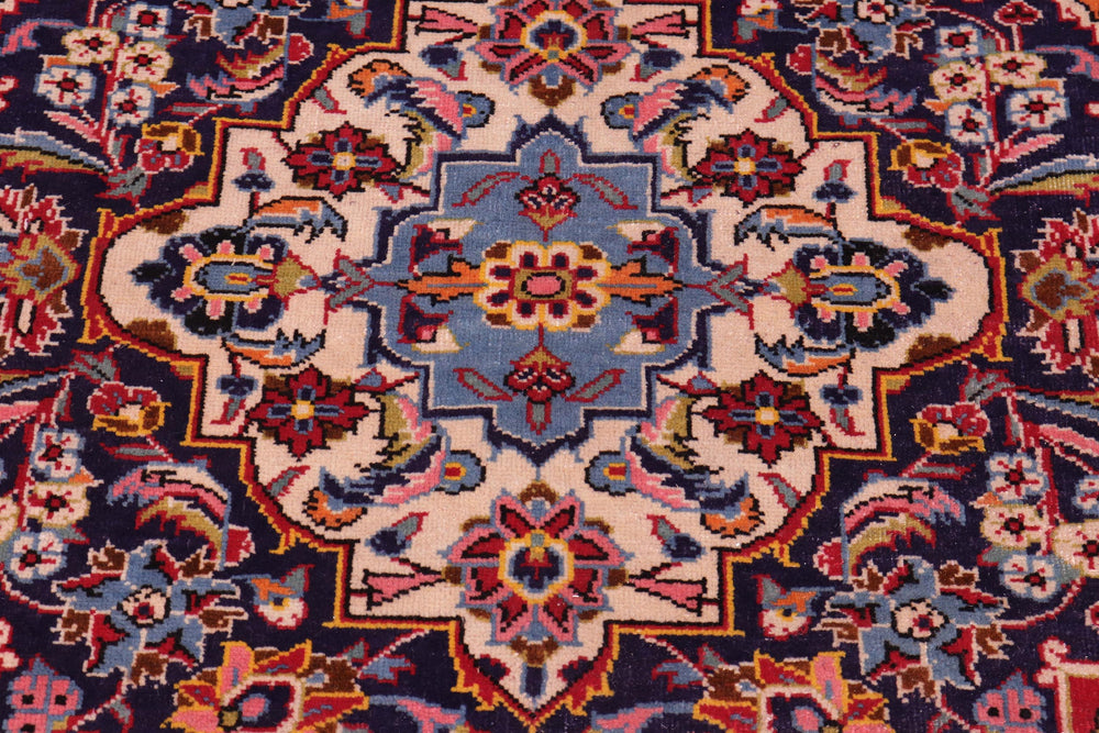 handmade Traditional Kashan Red Purple Hand Knotted RECTANGLE 100% WOOL area rug 10 x 13