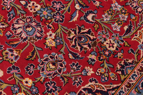 handmade Traditional Kashan Red Purple Hand Knotted RECTANGLE 100% WOOL area rug 10 x 13