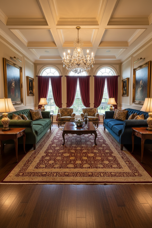 handmade Transitional Design Drk. Red Drk. Red Hand Knotted RECTANGLE 100% WOOL area rug 10' x 14'