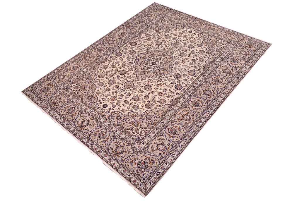 handmade Traditional Nahin Beige Tan Hand Knotted RECTANGLE 100% Wool Pile area rug 8x12