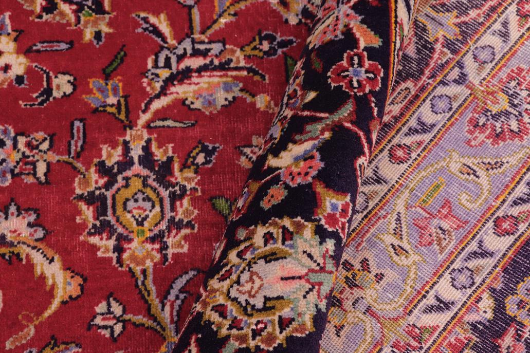 Traditional handmade Persian vintage distressed Red Purple Hand Knotted RECTANGLE 100% WOOL area rug 10 x 14