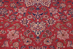 Traditional handmade Persian vintage distressed Red Blue Hand Knotted RECTANGLE 100% WOOL area rug 10 x 13