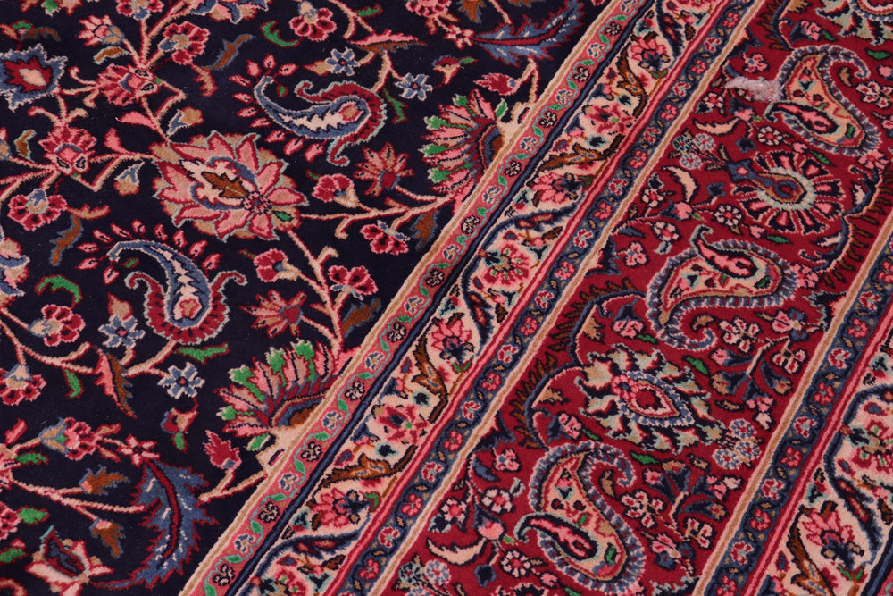 handmade Traditional Tabriz Blue Red Hand Knotted RECTANGLE 100% WOOL area rug 10 x 13