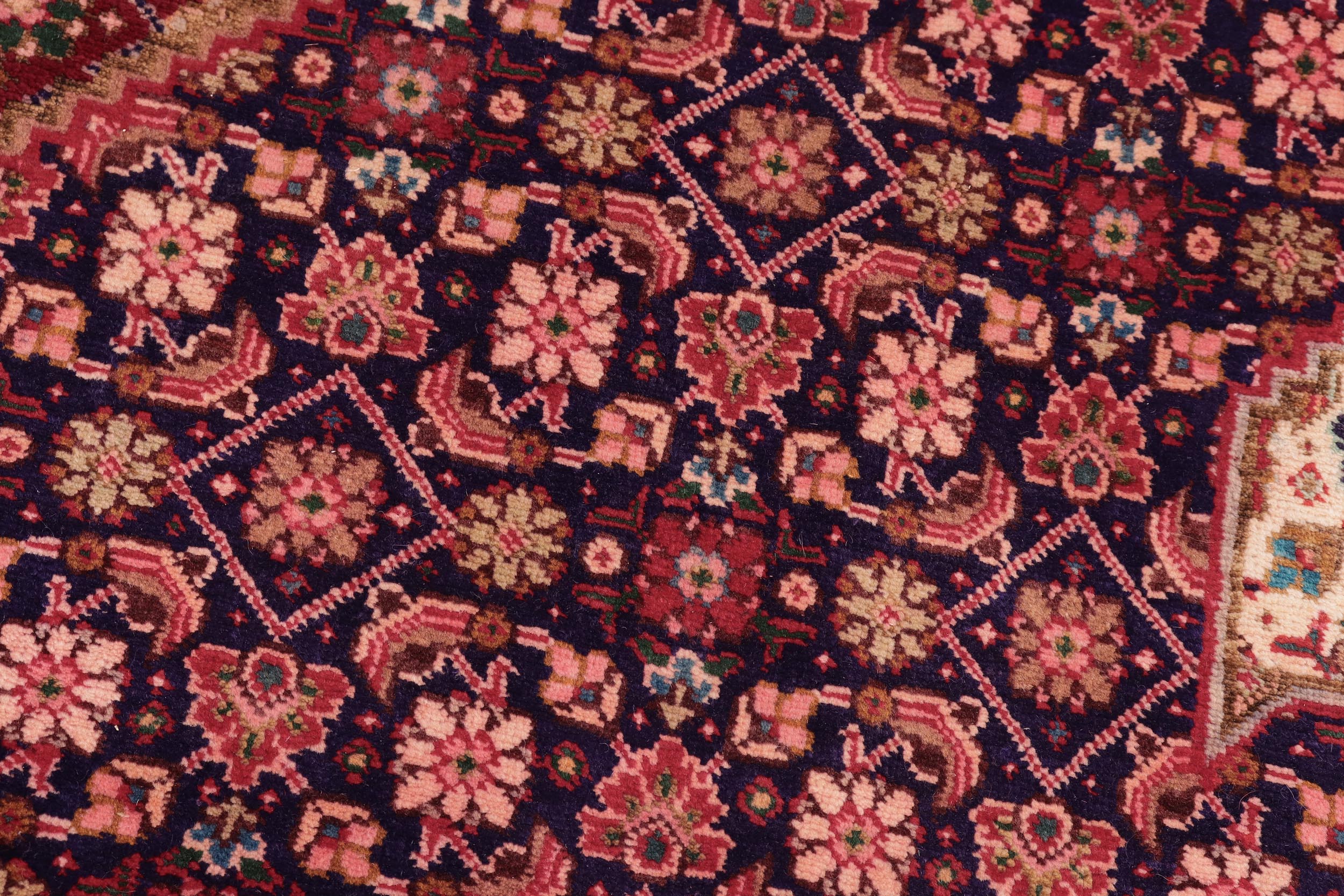 handmade Traditional Tabriz Mahi Blue Red Hand Knotted RECTANGLE 100% WOOL area rug 10 x 13