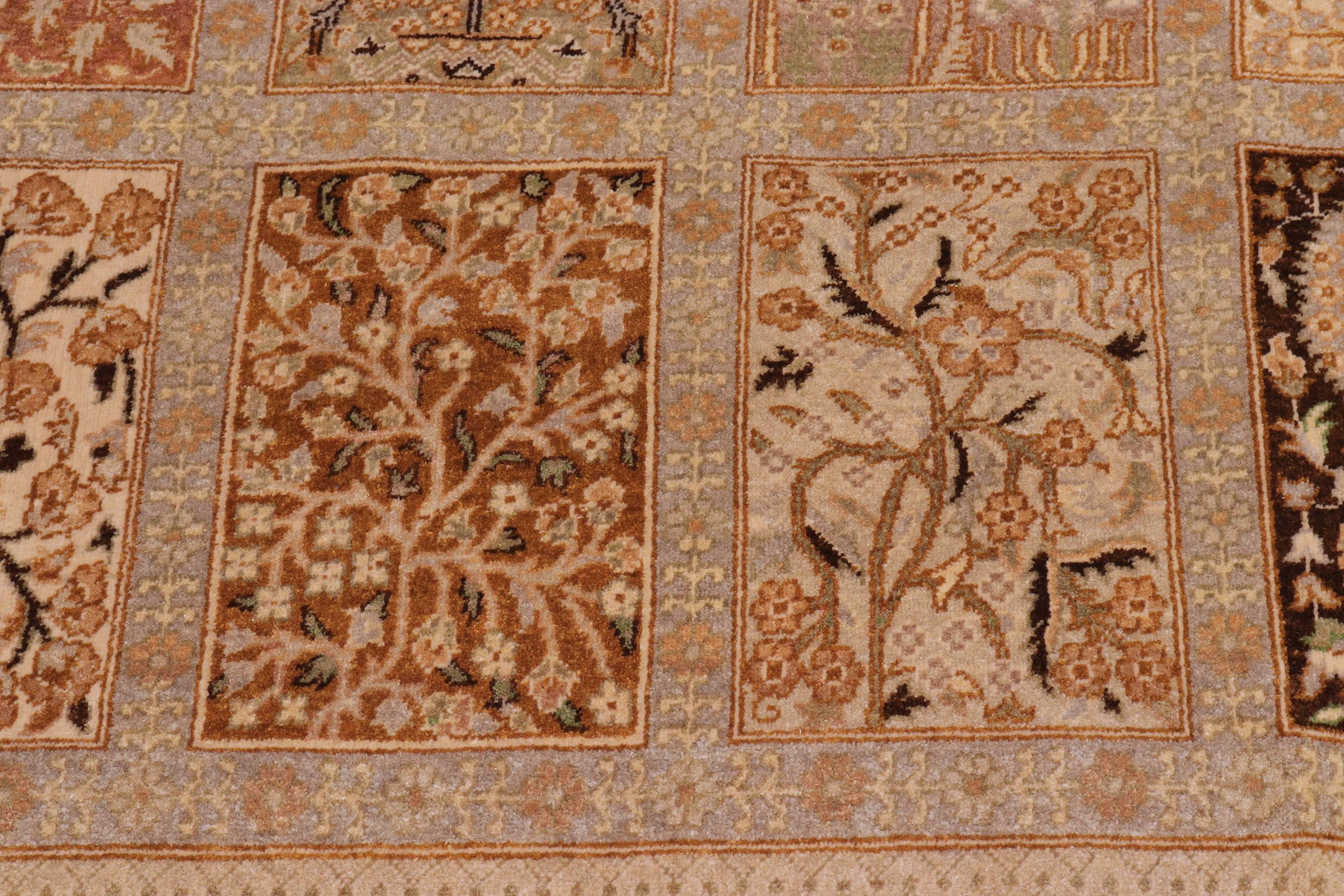 handmade Transitional Design Multi Lt. Gray Hand Knotted RECTANGLE 100% WOOL area rug 10' x 14'