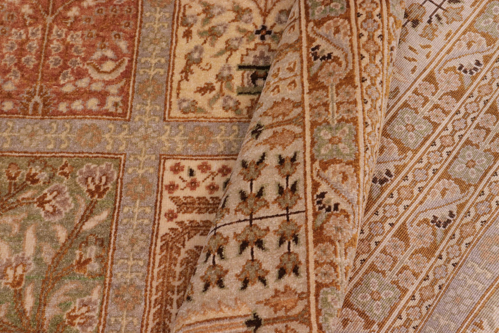 handmade Transitional Design Multi Lt. Gray Hand Knotted RECTANGLE 100% WOOL area rug 10' x 14'