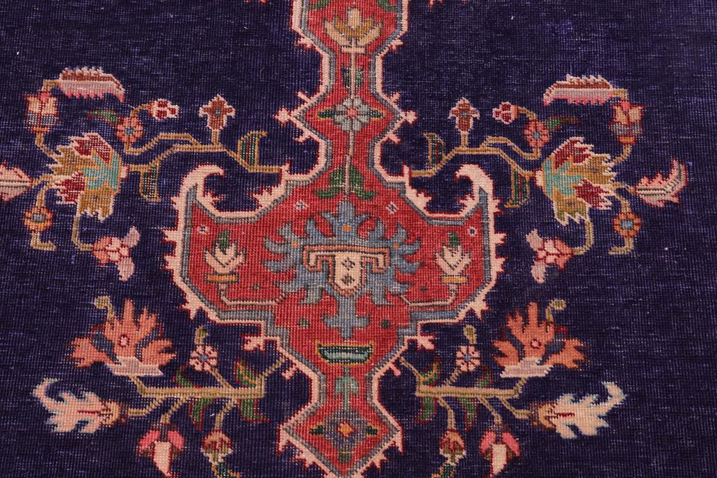 Traditional handmade Persian vintage distressed Blue Red Hand Knotted RECTANGLE 100% WOOL area rug 10 x 13