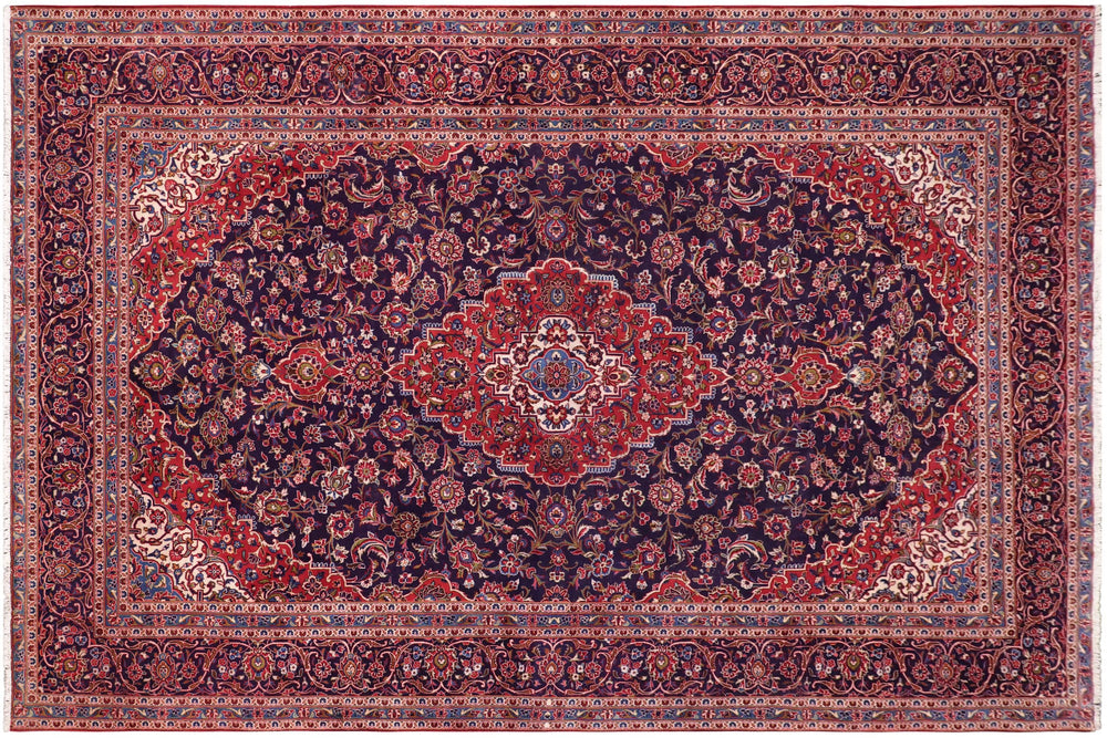 handmade Traditional Tabriz Blue Red Hand Knotted RECTANGLE 100% WOOL area rug 10 x 13