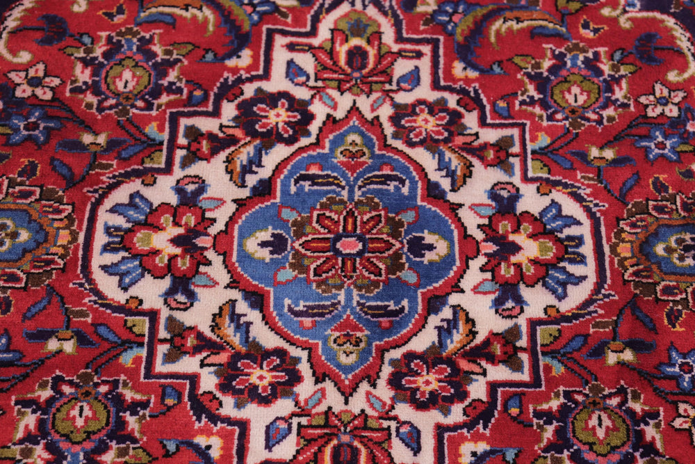 handmade Traditional Tabriz Blue Red Hand Knotted RECTANGLE 100% WOOL area rug 10 x 13