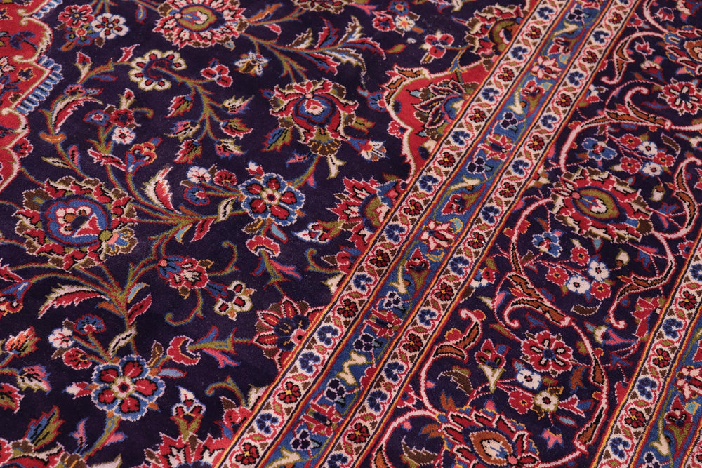 handmade Traditional Tabriz Blue Red Hand Knotted RECTANGLE 100% WOOL area rug 10 x 13