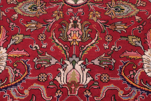 handmade Traditional Tabriz Red Purple Hand Knotted RECTANGLE 100% WOOL area rug 8 x 11