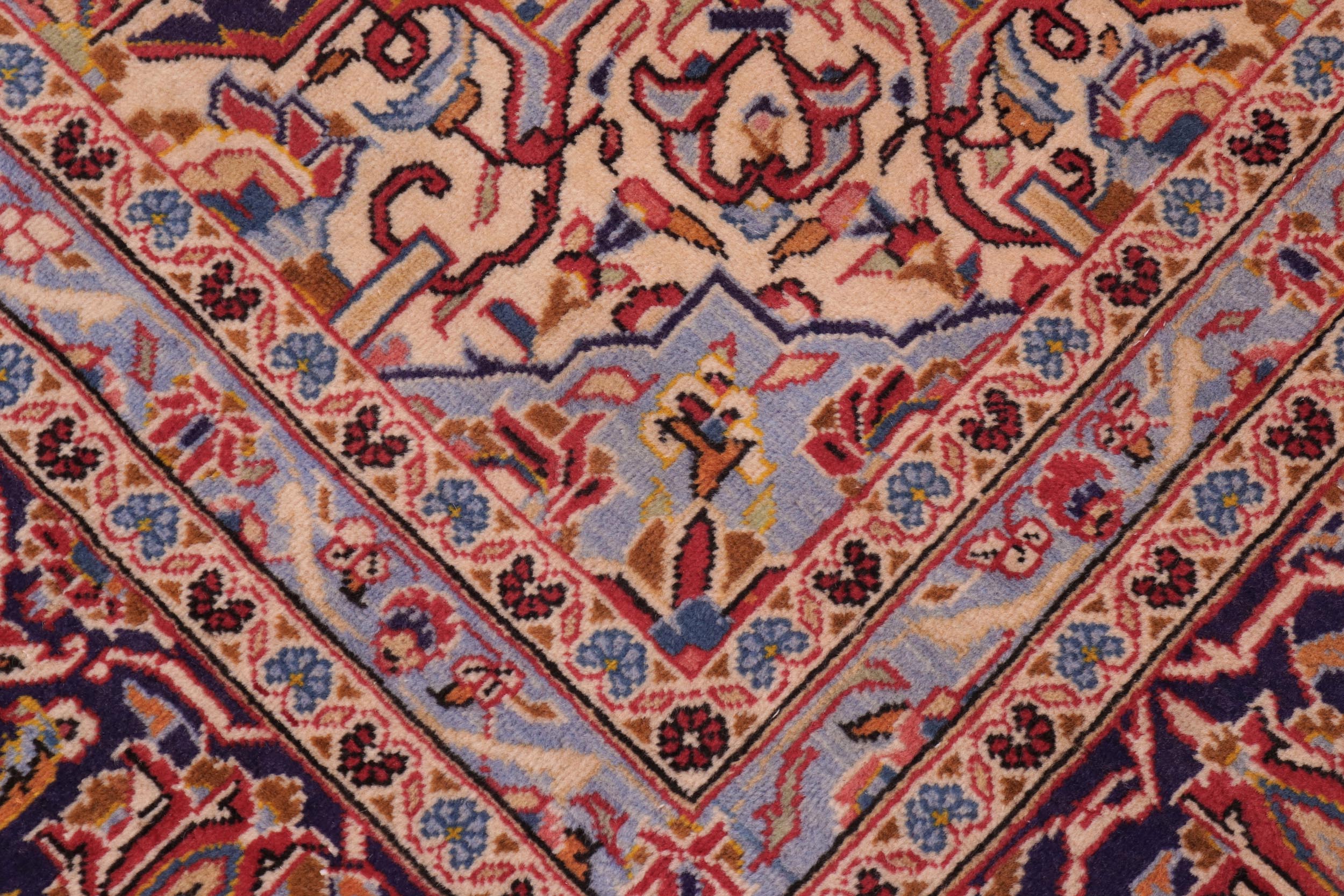 handmade Traditional Kashan Red Purple Hand Knotted RECTANGLE 100% WOOL area rug 8 x 12