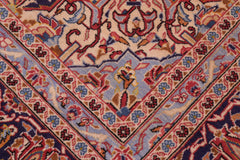 handmade Traditional Kashan Red Purple Hand Knotted RECTANGLE 100% WOOL area rug 8 x 12