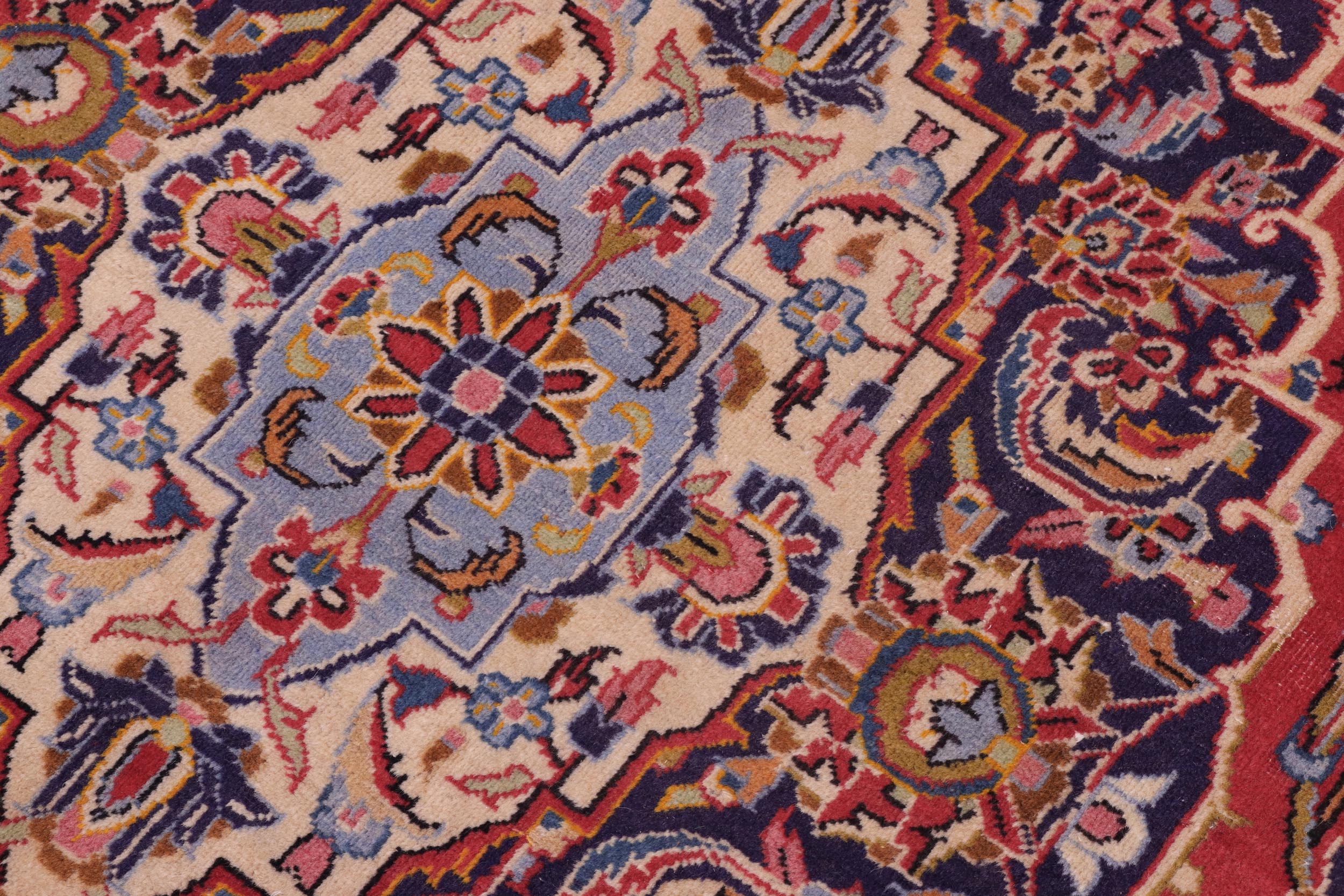 handmade Traditional Kashan Red Purple Hand Knotted RECTANGLE 100% WOOL area rug 8 x 12