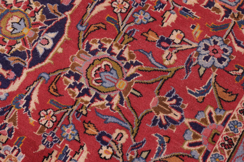 handmade Traditional Kashan Red Purple Hand Knotted RECTANGLE 100% WOOL area rug 8 x 12