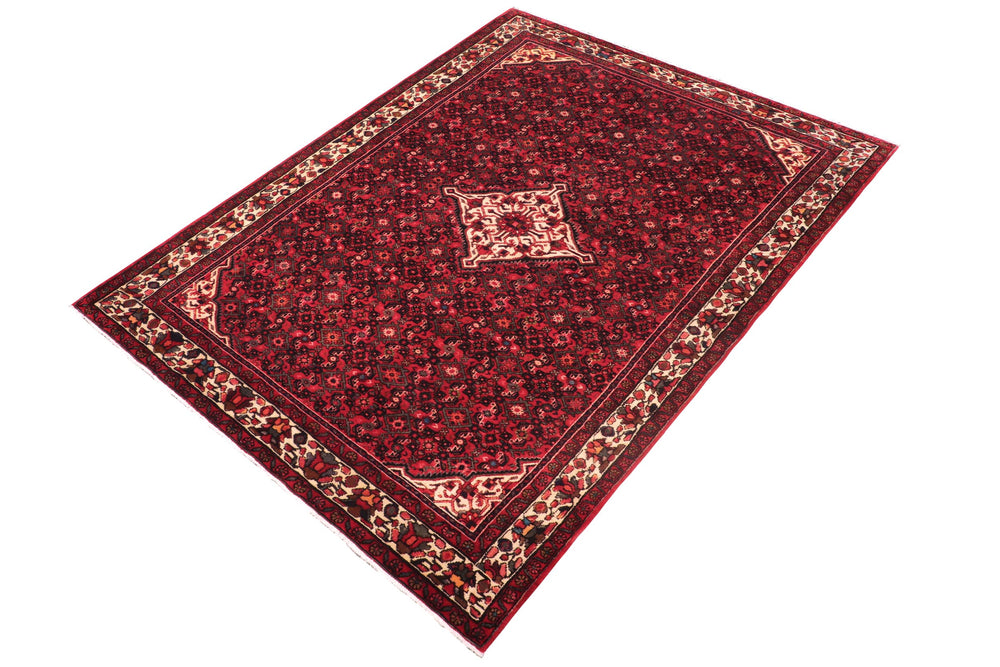 handmade Traditional Tabriz Red Beige Hand Knotted RECTANGLE 100% WOOL area rug 7 x 10