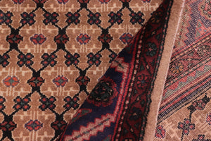 handmade Traditional Tabriz Mahi Brown Blue Hand Knotted RECTANGLE 100% WOOL area rug 6 x 10