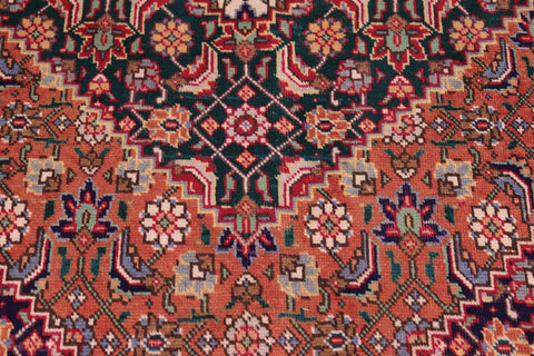 handmade Vintage Tabriz Mahi Purple Rust Hand Knotted RECTANGLE 100% WOOL area rug 10' x 13'