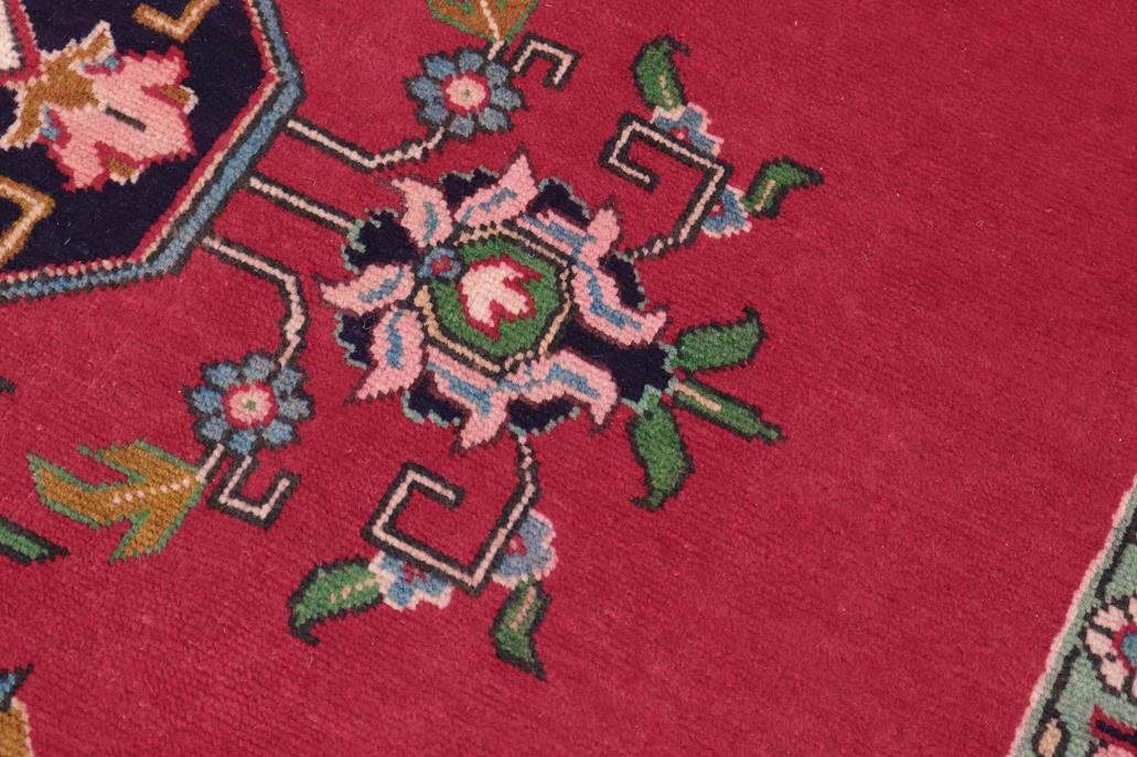 Traditional handmade Persian vintage distressed Red Purple Hand Knotted RECTANGLE 100% WOOL area rug 10 x 13