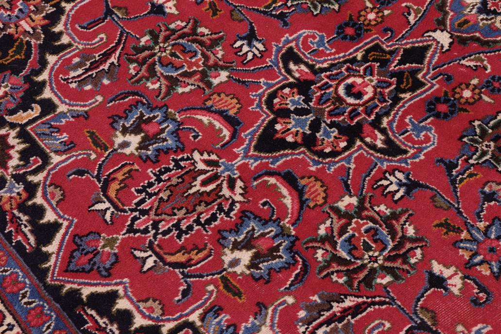 Traditional handmade Persian vintage distressed Red Blue Hand Knotted RECTANGLE 100% WOOL area rug 10 x 13