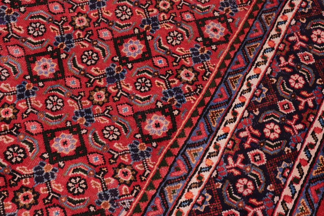 Traditional handmade Persian vintage distressed Mahi Red Purple Hand Knotted RECTANGLE 100% WOOL area rug 10 x 13