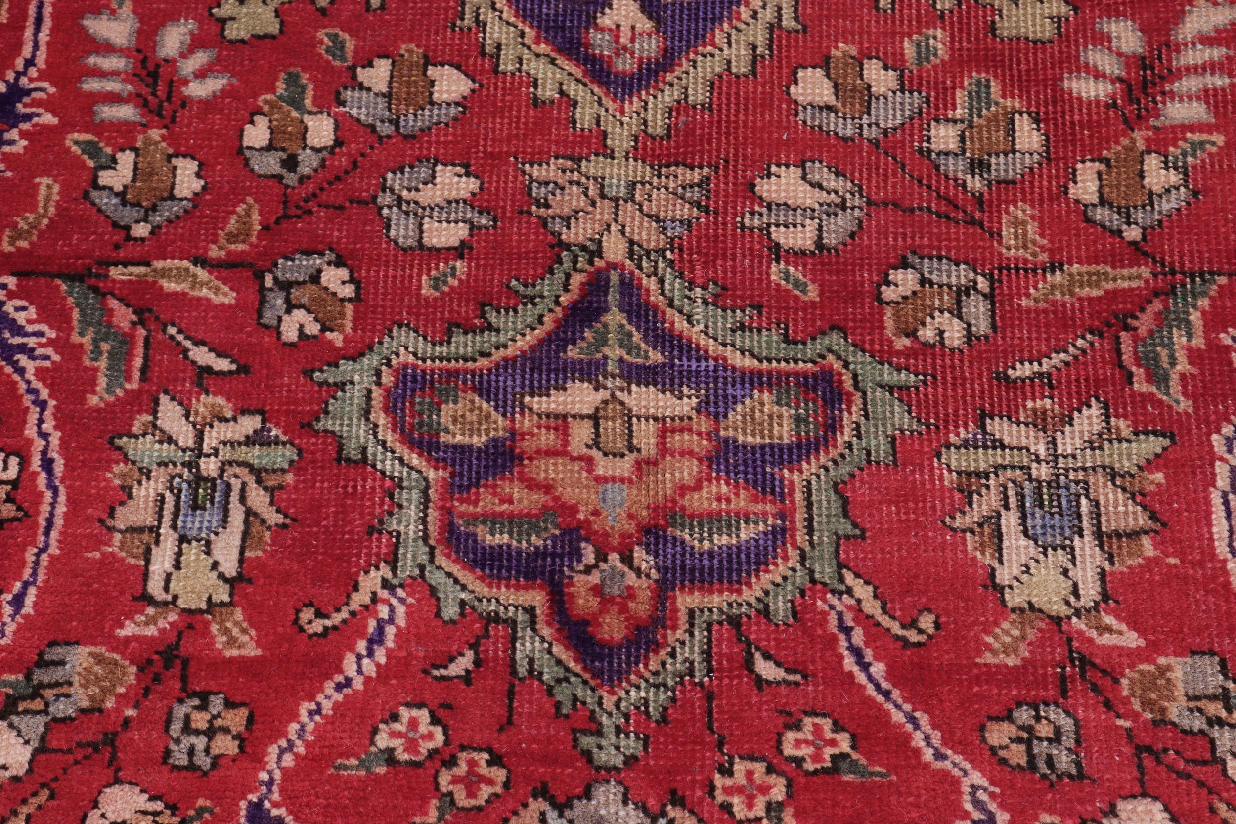 handmade Vintage Bakhtiari Red Purple Hand Knotted RECTANGLE 100% WOOL area rug 9' x 11'