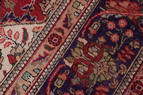 handmade Vintage Bakhtiari Red Purple Hand Knotted RECTANGLE 100% WOOL area rug 9' x 11'