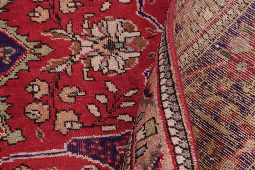 handmade Vintage Bakhtiari Red Purple Hand Knotted RECTANGLE 100% WOOL area rug 9' x 11'