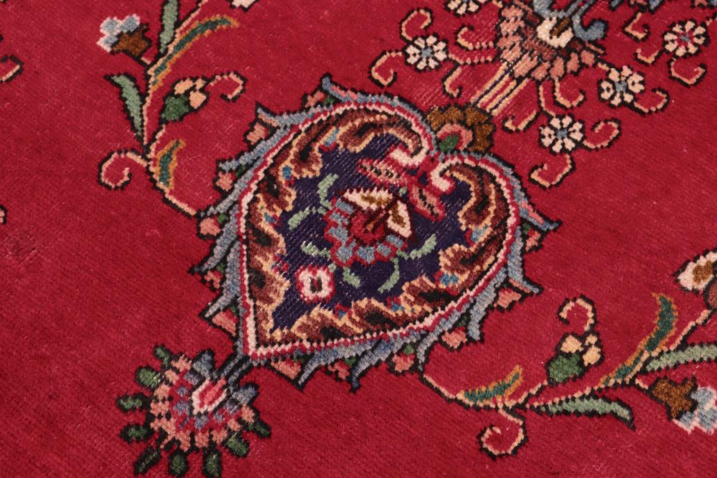 Traditional handmade Persian vintage distressed Red Purple Hand Knotted RECTANGLE 100% WOOL area rug 9 x 13