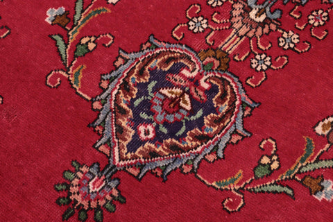 handmade Vintage Tabriz Red Purple Hand Knotted RECTANGLE 100% WOOL area rug 9' x 13'