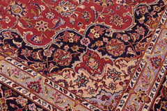 handmade Traditional Kashan Red Purple Hand Knotted RECTANGLE 100% WOOL area rug 10 x 14