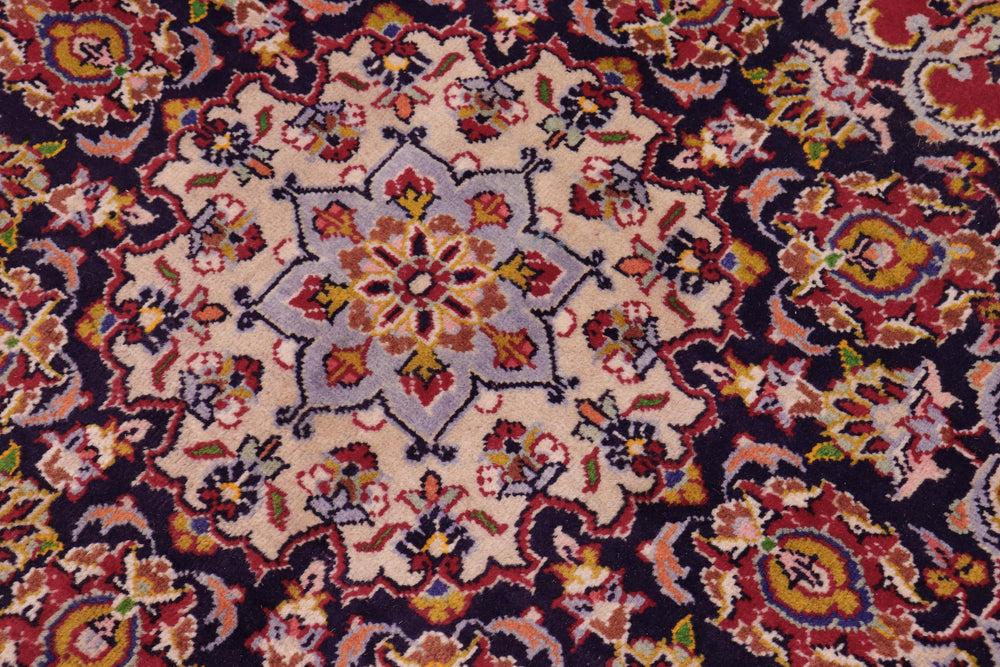 handmade Traditional Kashan Red Purple Hand Knotted RECTANGLE 100% WOOL area rug 10 x 14