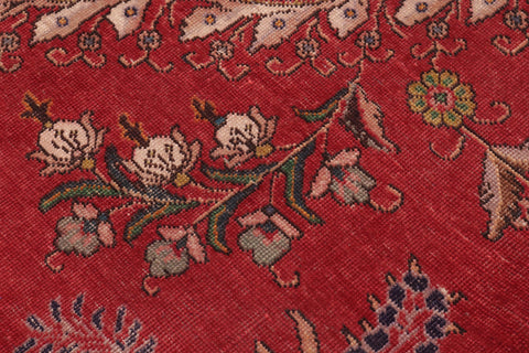 handmade Vintage Tabriz Red Purple Hand Knotted RECTANGLE 100% WOOL area rug 10' x 13'