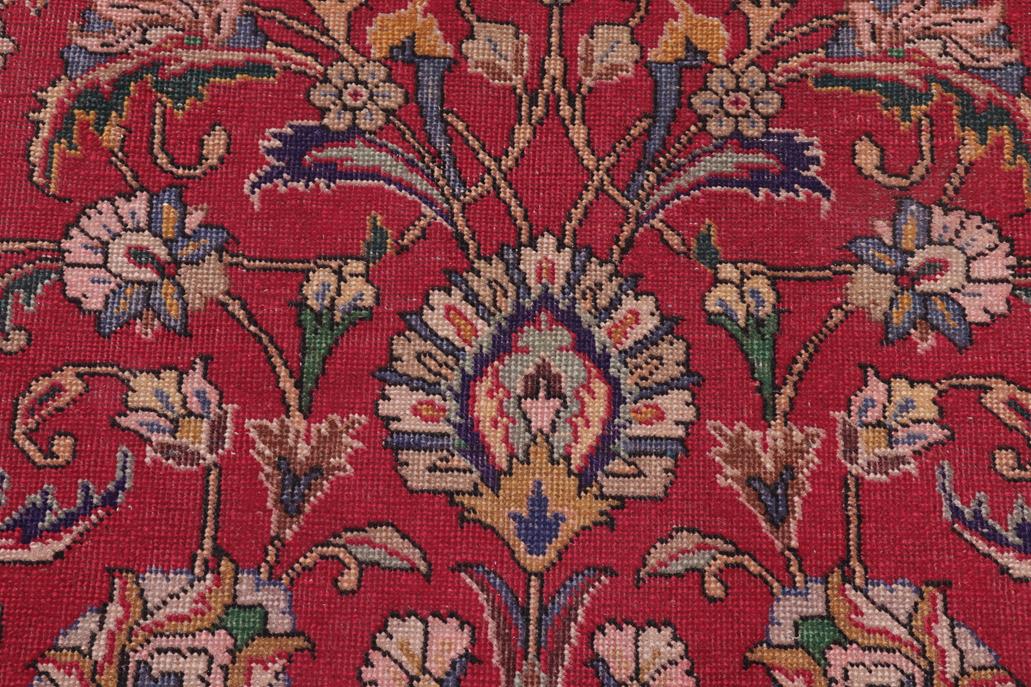 Traditional handmade Persian vintage distressed Red Blue Hand Knotted RECTANGLE 100% WOOL area rug 9 x 13