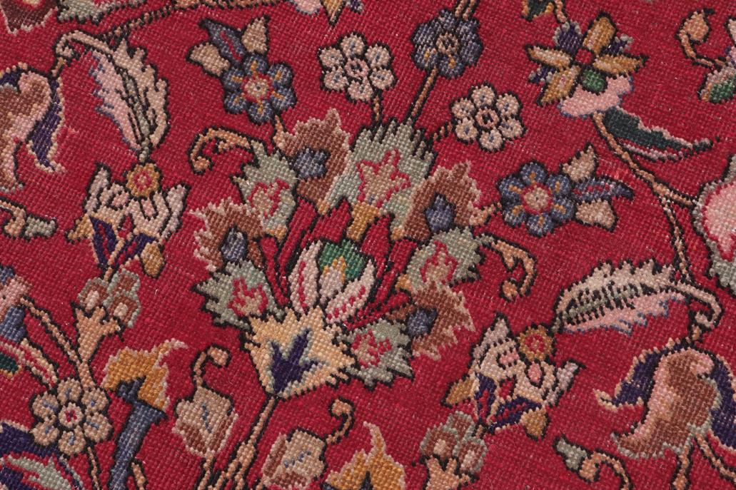 Traditional handmade Persian vintage distressed Red Blue Hand Knotted RECTANGLE 100% WOOL area rug 9 x 13