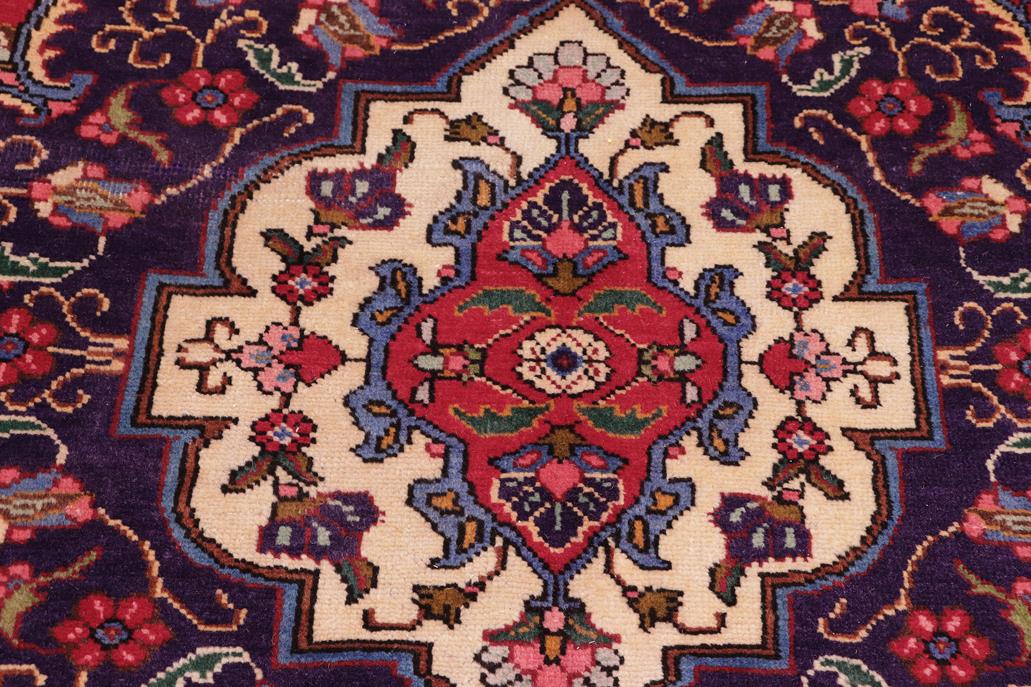 Traditional handmade Persian vintage distressed Red Purple Hand Knotted RECTANGLE 100% WOOL area rug 9 x 13