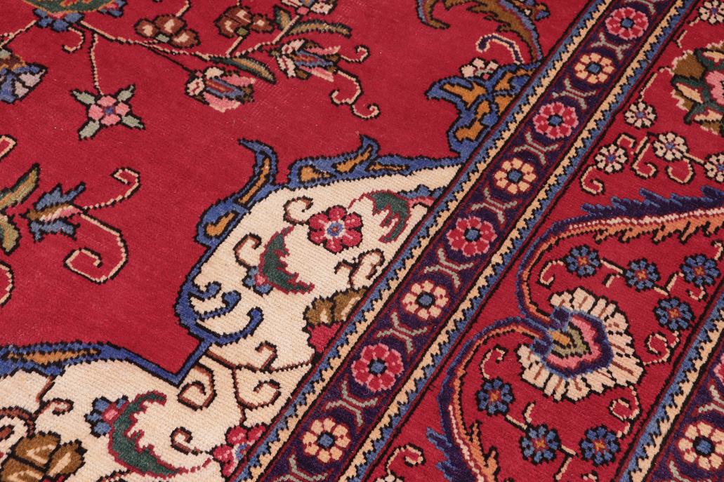 Traditional handmade Persian vintage distressed Red Purple Hand Knotted RECTANGLE 100% WOOL area rug 9 x 13
