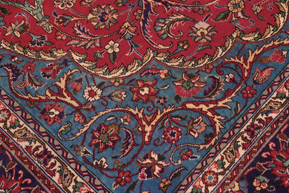 handmade Traditional Kashan Red Purple Hand Knotted RECTANGLE 100% WOOL area rug 10 x 13