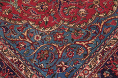 handmade Traditional Kashan Red Purple Hand Knotted RECTANGLE 100% WOOL area rug 10 x 13